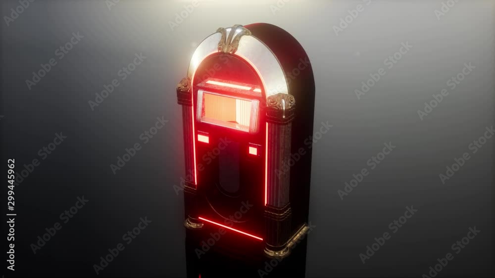 loop retro jukebox in the dark