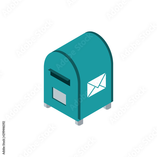 postbox correspondence postal mail isometric