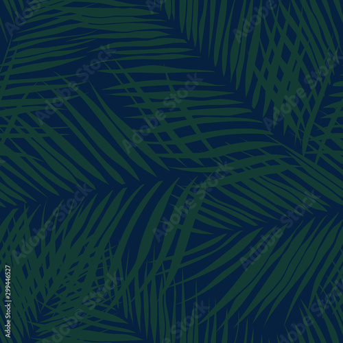Fototapeta Naklejka Na Ścianę i Meble -  Beautifull tropical leaves branch  seamless pattern design