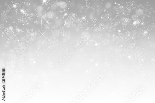 abstract winter background with snowflakes  Christmas background with heavy snowfall  snowflakes in the sky