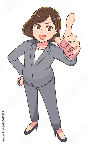女性 講師 教師 先生 教える スーツ