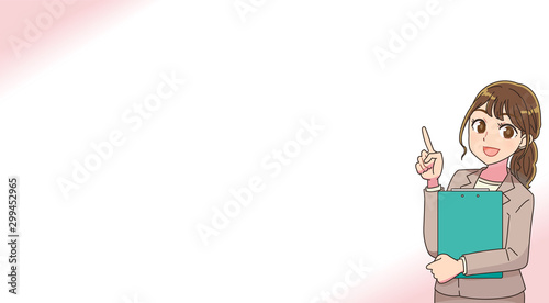 ビジネスウーマン OL かわいい 女性 スーツ フレーム素材