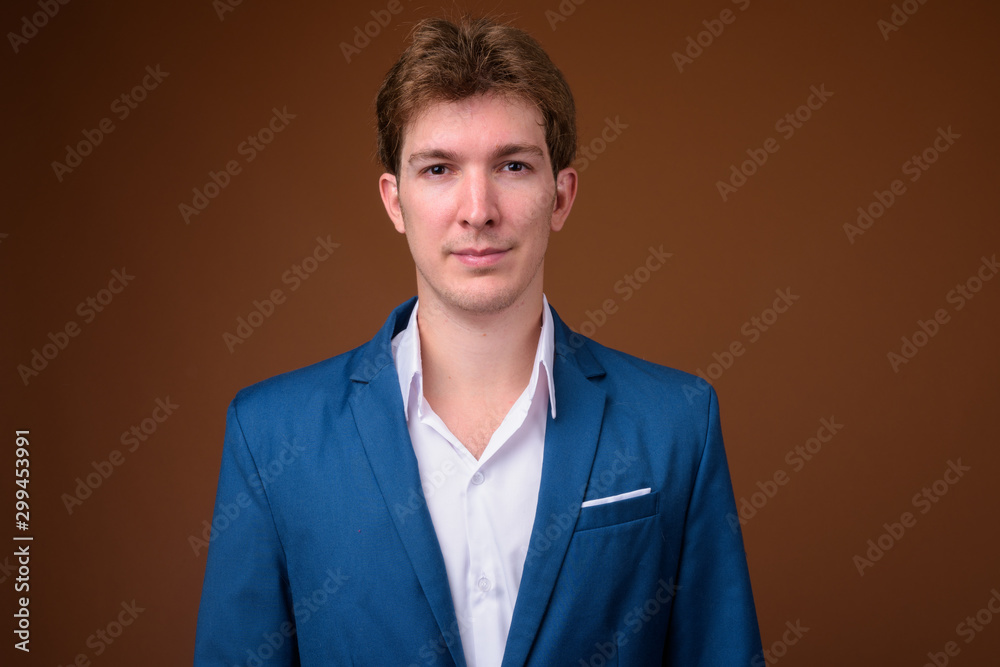Face of young handsome businessman in suit Face of young handsome businessman in suit