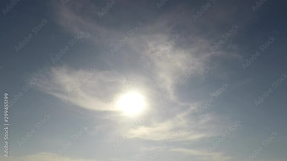timelapse of sun on day time with wave of cirrus clouds timelapse of sun on day time with wave of cirrus clouds