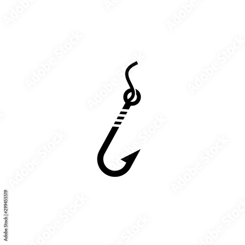 Hook icon for fishing on a white background.