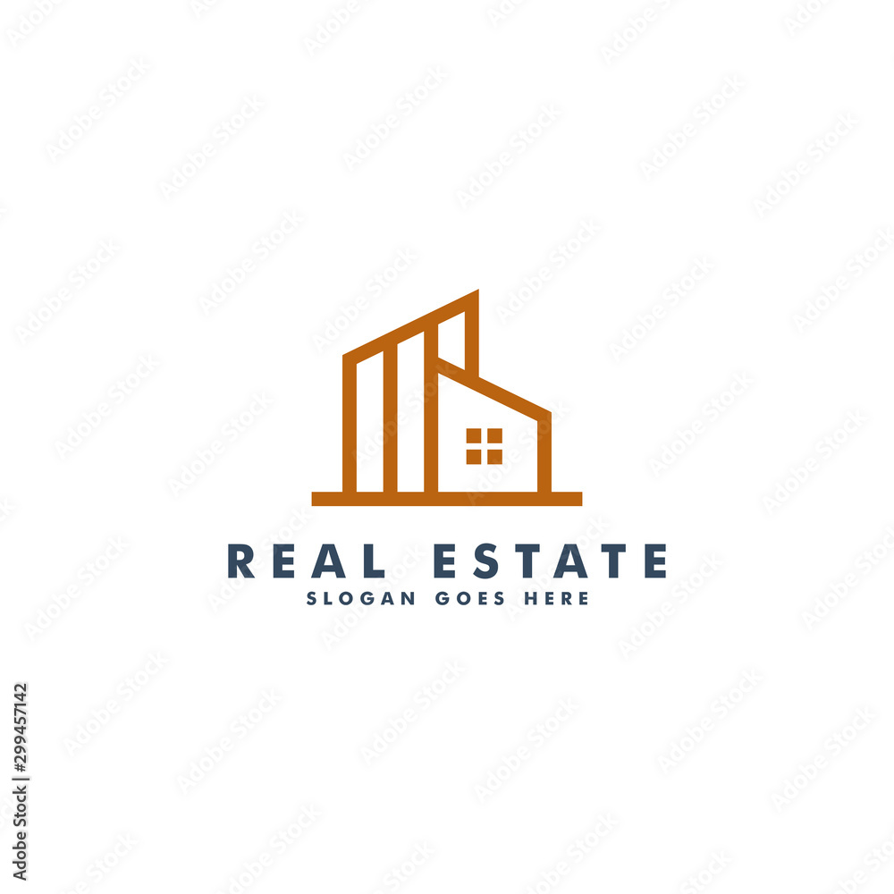 Real Estate logo, House, home icon design logotype vector for business construction