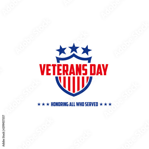 Vector design of Veterans Day template writing