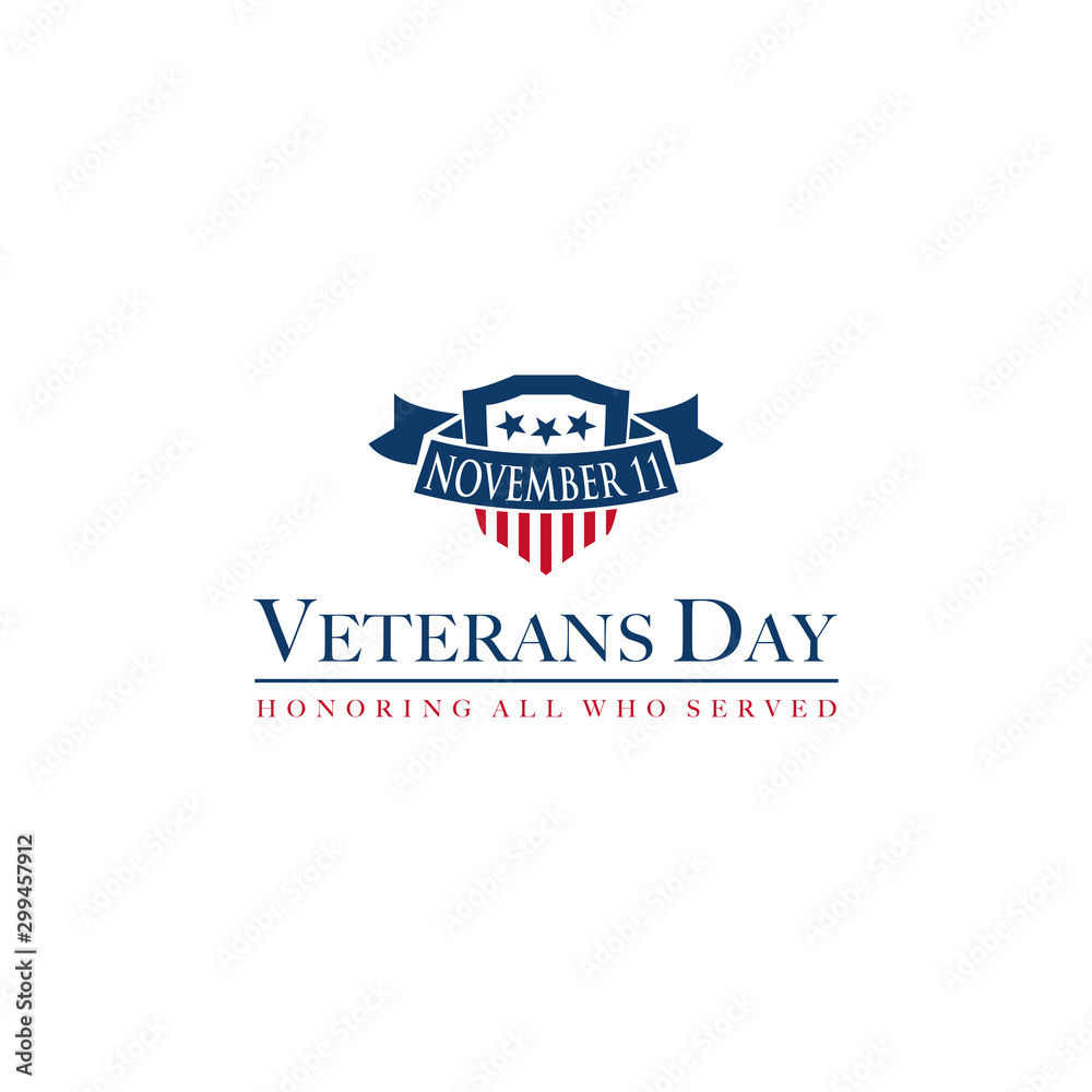 Vector design of Veterans Day template writing Vector design of Veterans Day template writing
