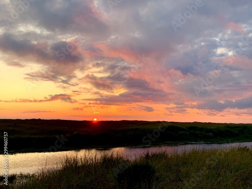sunset over lake © Kresin