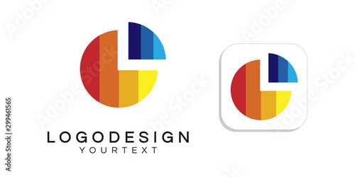 Free Download circle graph logo design. icon app smartphone color full - GFXLoad