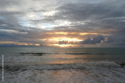 sunset over the sea