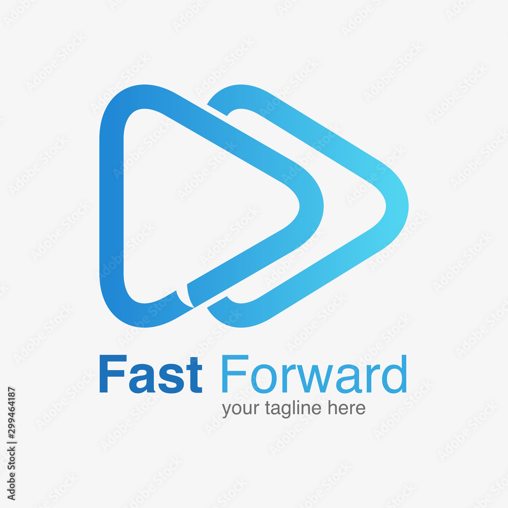 Vector abstract, Fast forward symbol or logo Vector abstract, Fast forward symbol or logo
