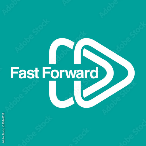 Vector abstract, Fast forward logo or symbol