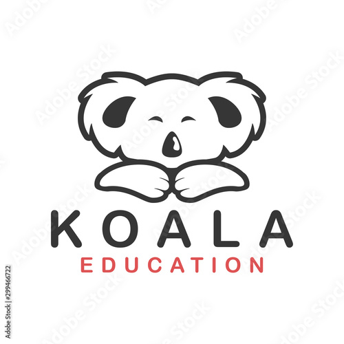 Photography Koala animal cute  kids character logo design