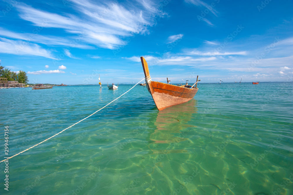 beautiful beach and old boats, Bintan Island, Indonesia beautiful beach and old boats, Bintan Island, Indonesia