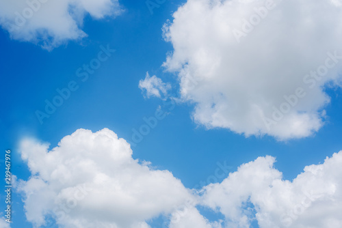 Air clouds in the blue sky.