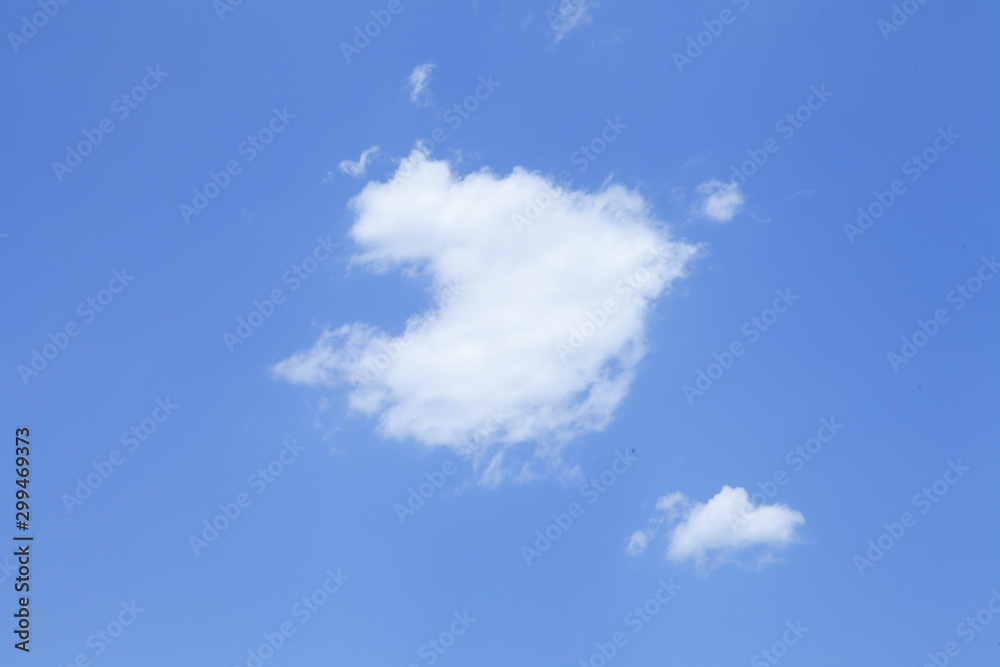 The blue sky and white clouds