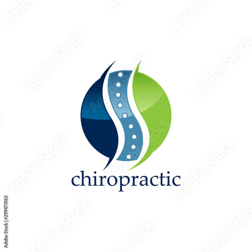 Creative Chiropractic Concept Logo Design Template