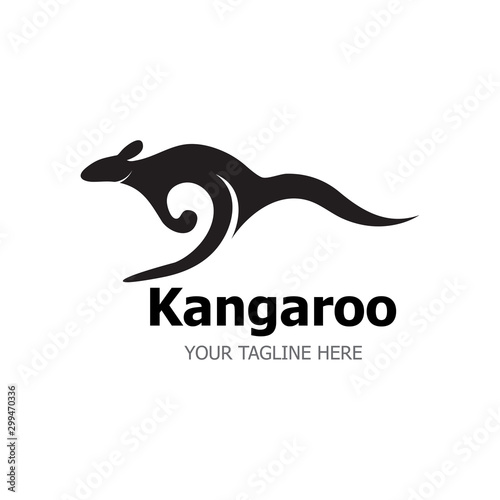 Kangaroo Logo Template vector illustration simple