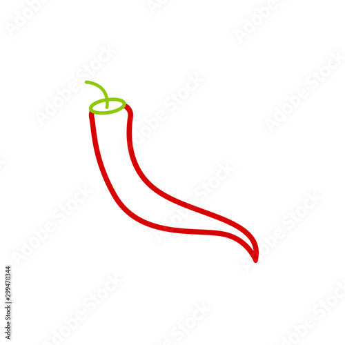 Red chili icon design graphic template vector