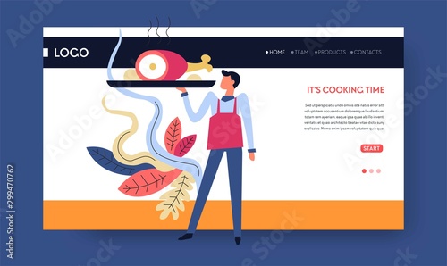 Cooking time culinary classes web page template