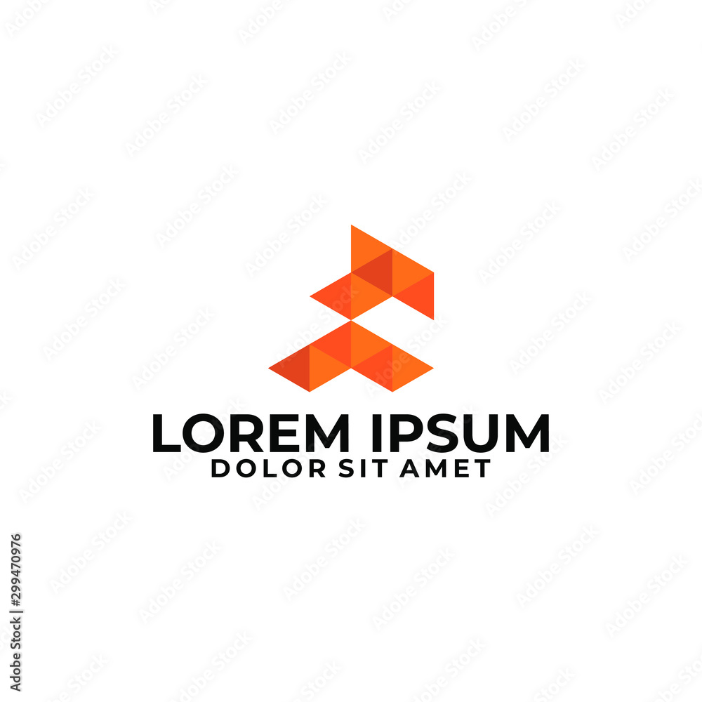 Initial letter F A logo template with modern geometric and low poly flat design illustration Initial letter F A logo template with modern geometric and low poly flat design illustration