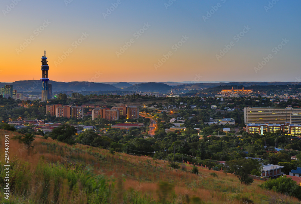 Pretoria, the capital city of South Africa's skyline. Pretoria, the capital city of South Africa's skyline.
