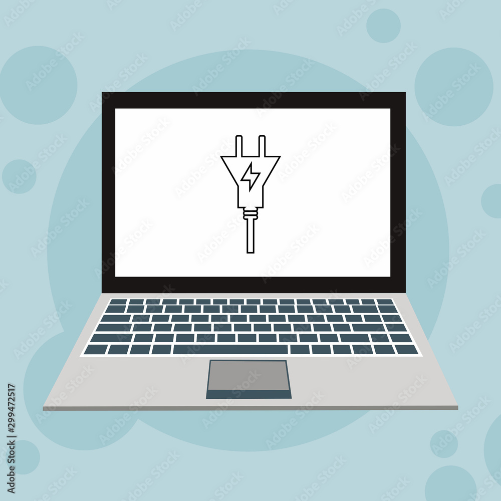 charge, power plug, adaptor, low battery laptop concept Flat illustration vector icon for web charge, power plug, adaptor, low battery laptop concept Flat illustration vector icon for web