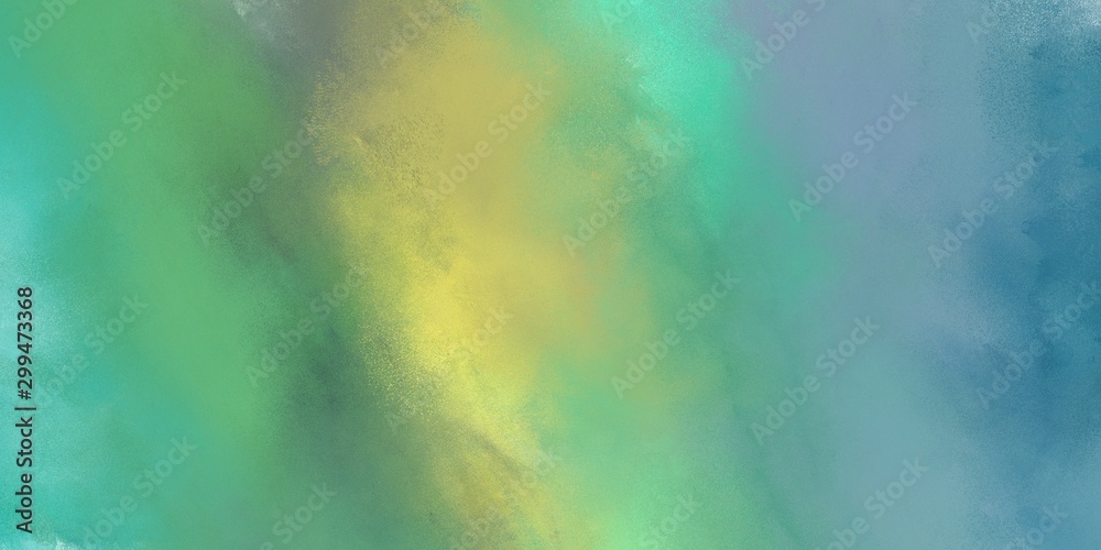 abstract soft grunge texture painting with cadet blue, dark khaki and dark sea green color and space for text. can be used as texture, background element or wallpaper