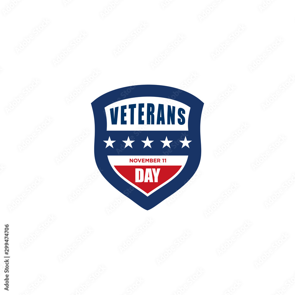 Vector design of Veterans Day template writing Vector design of Veterans Day template writing