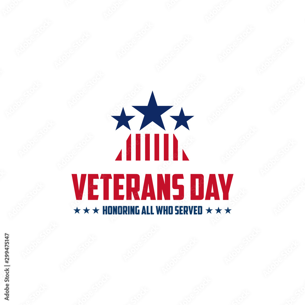 Obraz premium Vector design of Veterans Day template writing