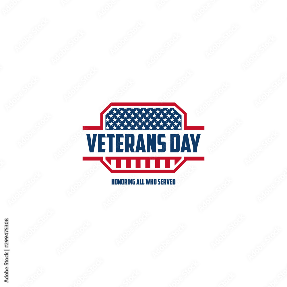 Vector design of Veterans Day template writing Vector design of Veterans Day template writing
