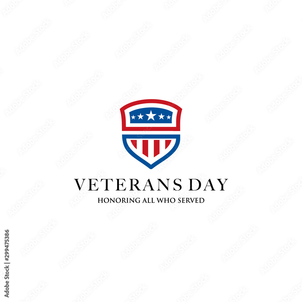 Vector design of Veterans Day template writing Vector design of Veterans Day template writing
