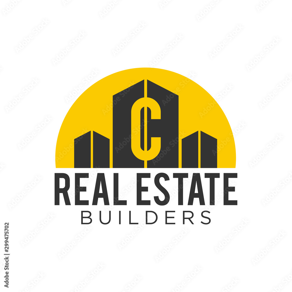 Real estate building logo - modern and simple design Real estate building logo - modern and simple design