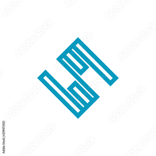 Modern logo business technology simple minimalist icon design line style corporate.