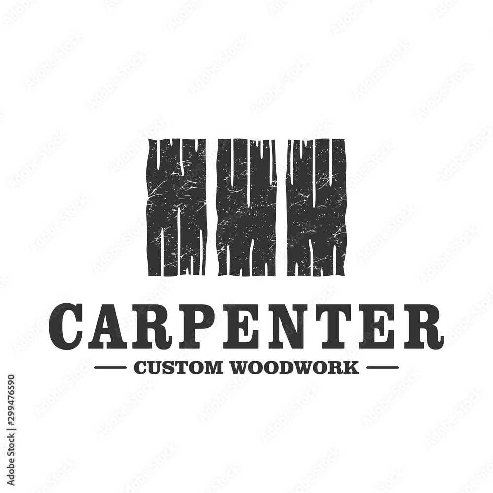 Carpenter industry logo design - wood log fiber woodwork Carpenter industry logo design - wood log fiber woodwork