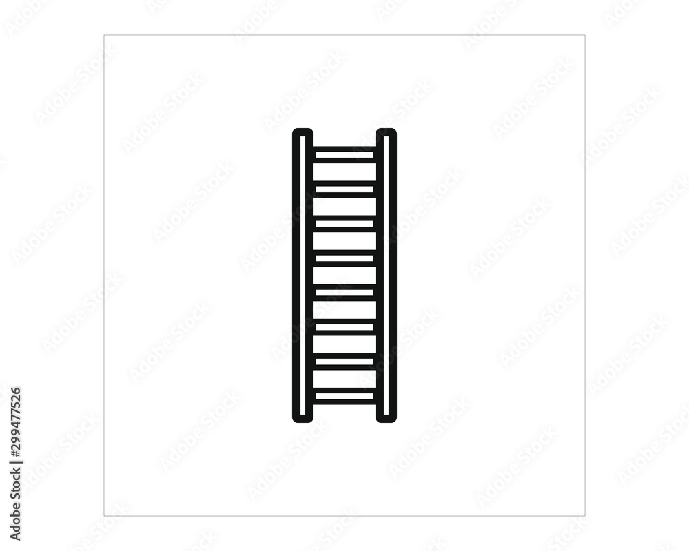 wooden staircase simple icon vector