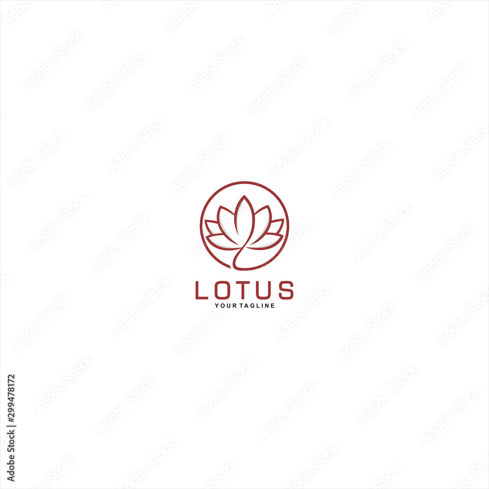 circle lotus logo template design