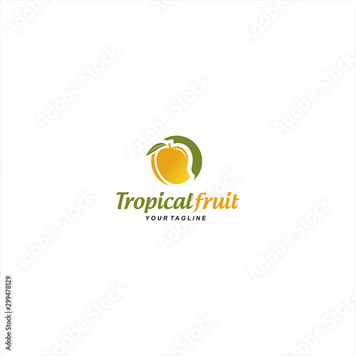 tropical fruit Logo Design Vector Illustration Template Idea