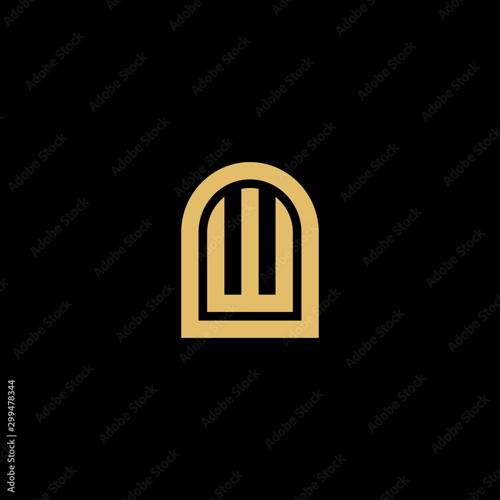 Abstract letter W vector logo icon design inspiration modern illustration. Alphabet emblem symbol logotype