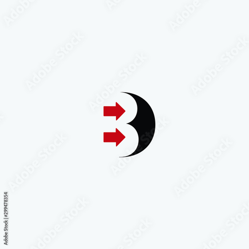 DB initials letter creative financial arrow logo icon vector free download