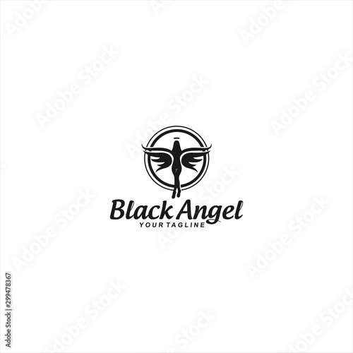 Black Angel logo template