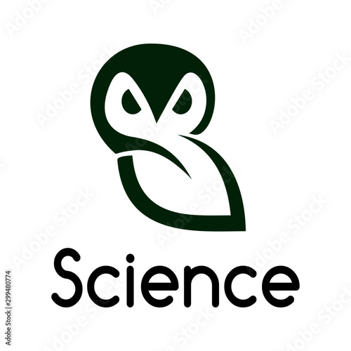 logo design icon natural science with the symbol of a pygmy owl