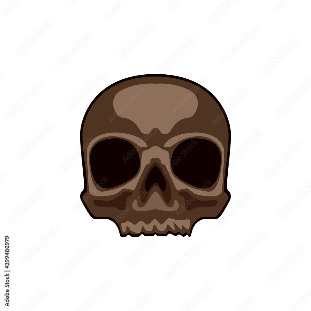 Skull. Abstract concept, icon. Vector illustration on white background.