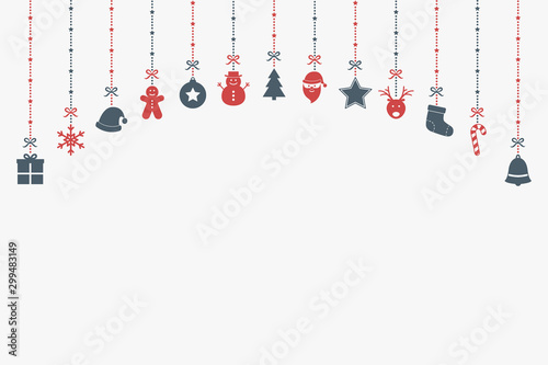 Beautiful Christmas decorations. Festive ornament. Vector