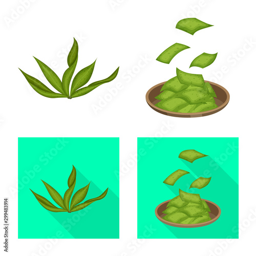 Vector design of protein and sea symbol. Collection of protein and natural vector icon for stock.