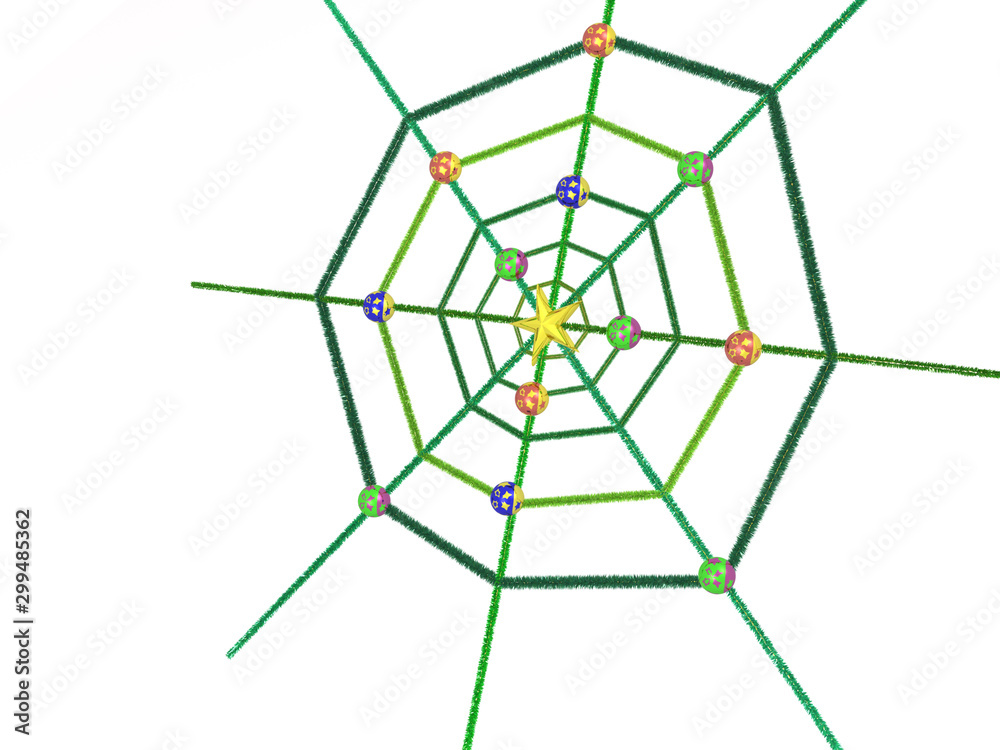 Fototapeta premium Christmas web on white