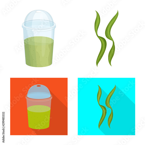 Vector illustration of protein and sea icon. Collection of protein and natural stock vector illustration.