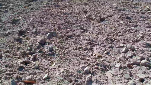 Aerial view video of Agriculture field ready for sowing seed.