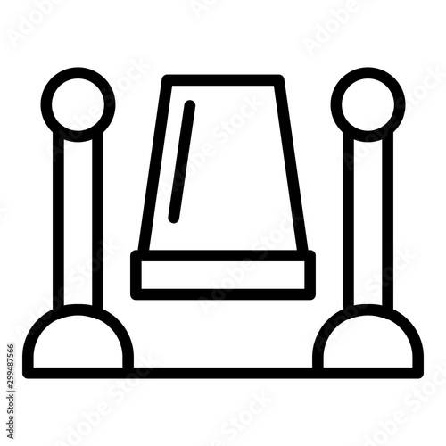 Celebrity carpet icon. Outline celebrity carpet vector icon for web design isolated on white background
